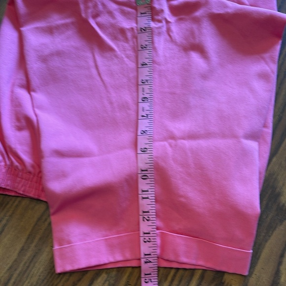Marlene Shorts Pink Elastic Long  Inseam 14”x 16”-22” stretch elastic waist - Picture 2 of 3